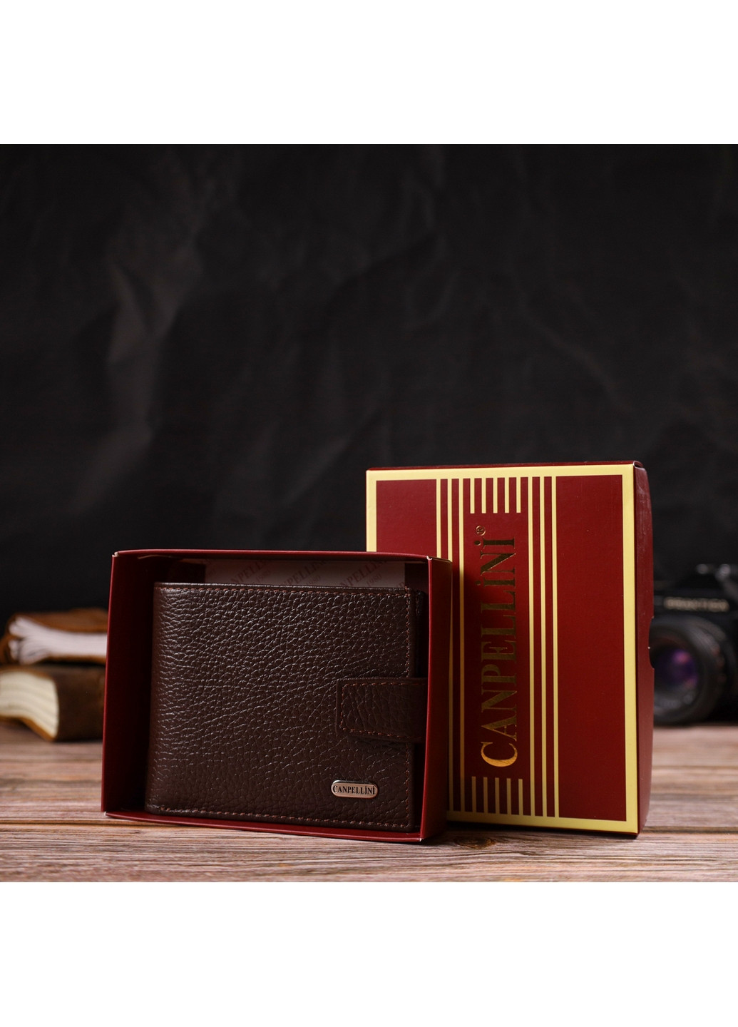 Шкіряний гаманець чоловічий 11х9х1 см Canpellini (259961840)