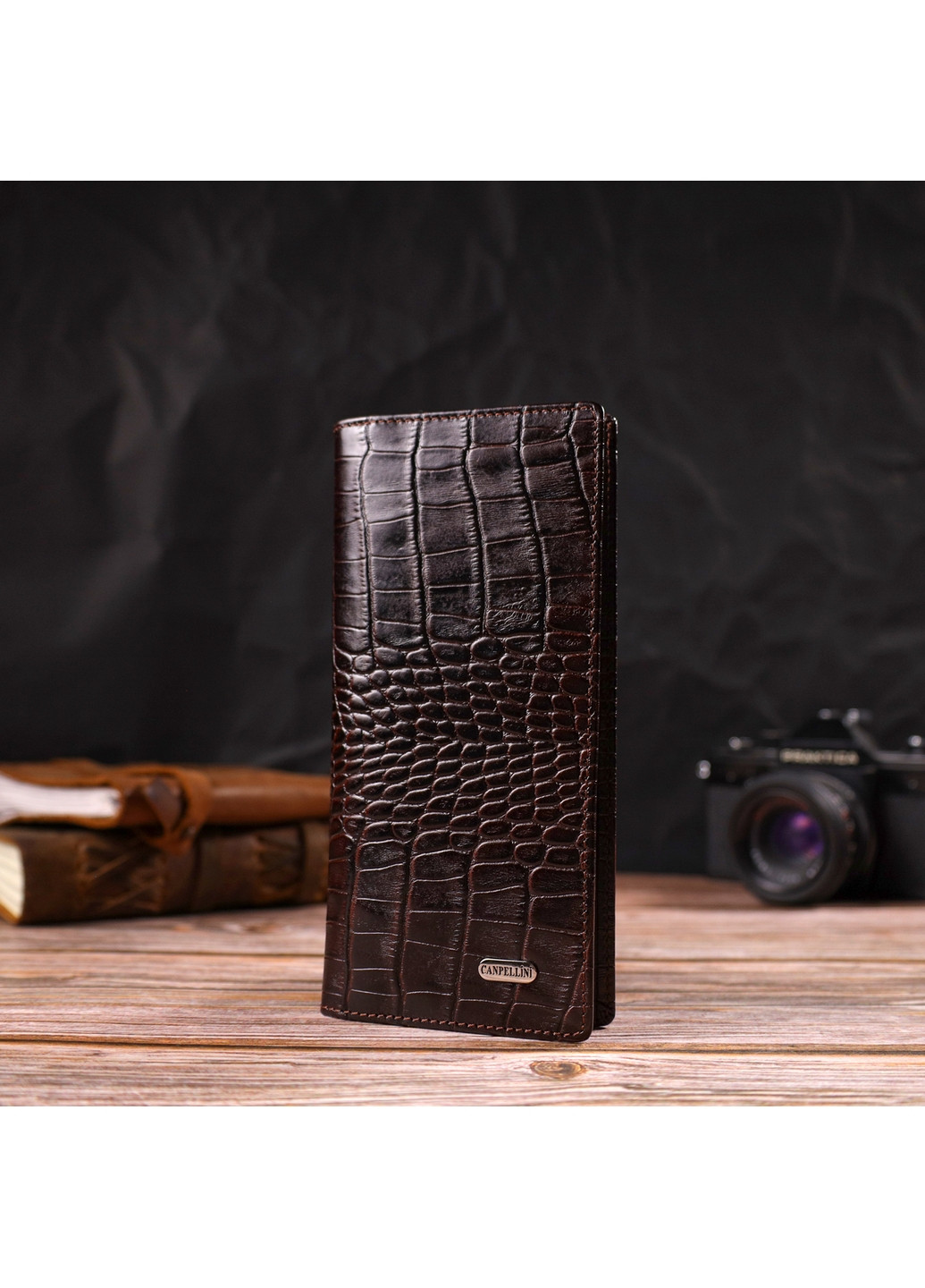 Шкіряний гаманець чоловічий 9,2 х18, 8х1 см Canpellini (259961713)