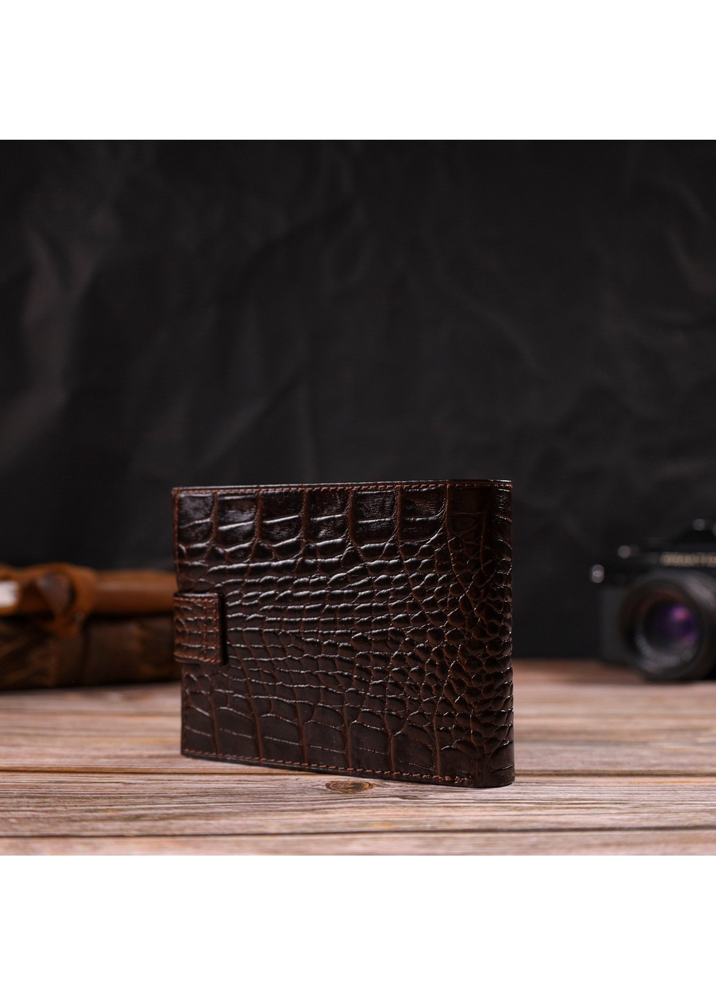 Кожаный кошелек мужской 12,2х9,5х2 см Canpellini (259961911)