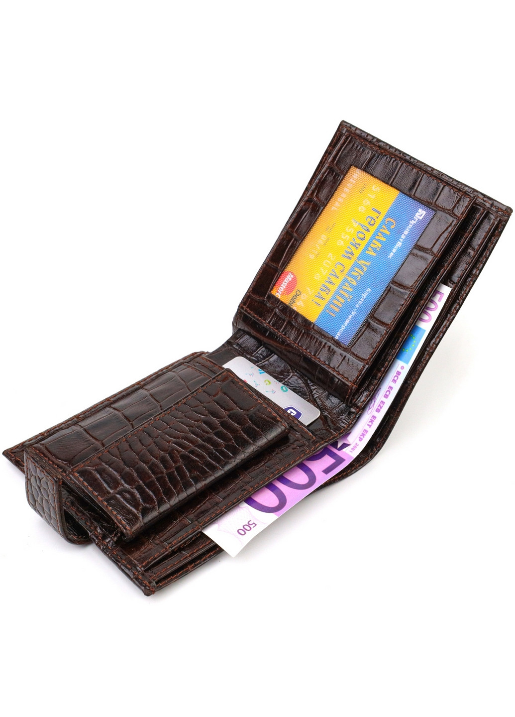 Шкіряний гаманець чоловічий 12,2 х9, 5х2 см Canpellini (259961911)