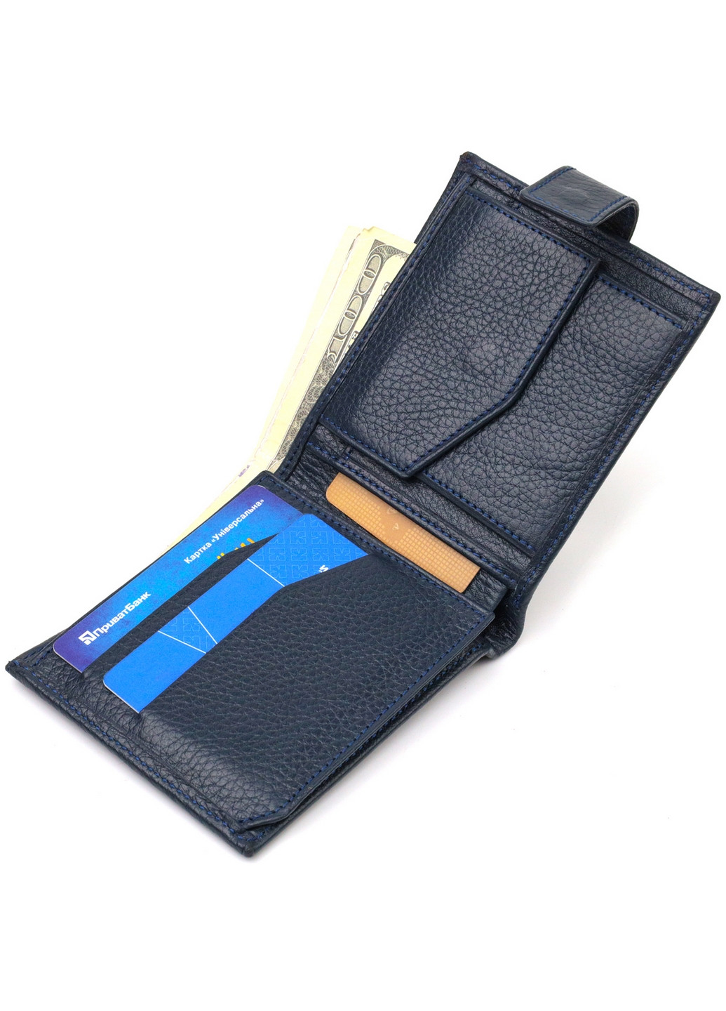 Шкіряний гаманець чоловічий 11,7 х9, 2х2 см Canpellini (259961765)