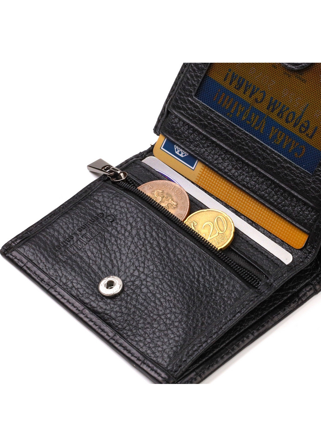 Кожаный кошелек мужской 9,5х10,2х1 см Canpellini (259961747)