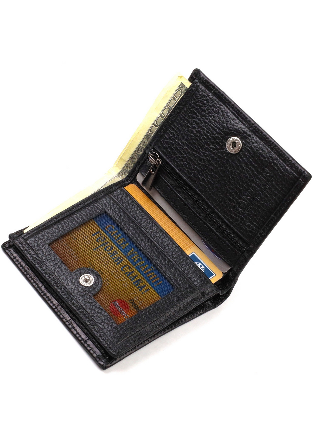 Шкіряний гаманець чоловічий 9,5 х10, 2х1 см Canpellini (259961747)