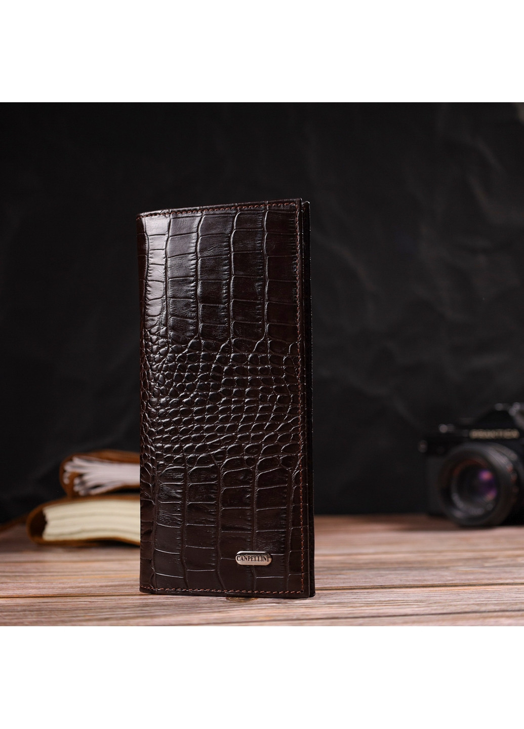 Шкіряний гаманець чоловічий 9,2 х18, 8х1 см Canpellini (259961834)
