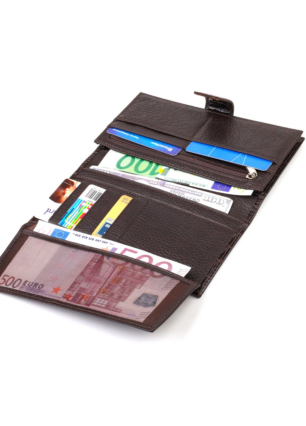 Кожаный кошелек мужской 9х18,7х1 см Canpellini (259961898)