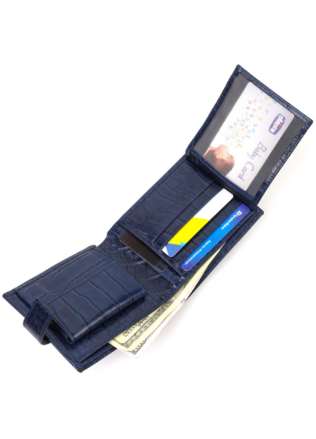 Шкіряний гаманець чоловічий 12,2 х9, 5х2 см Canpellini (259961737)