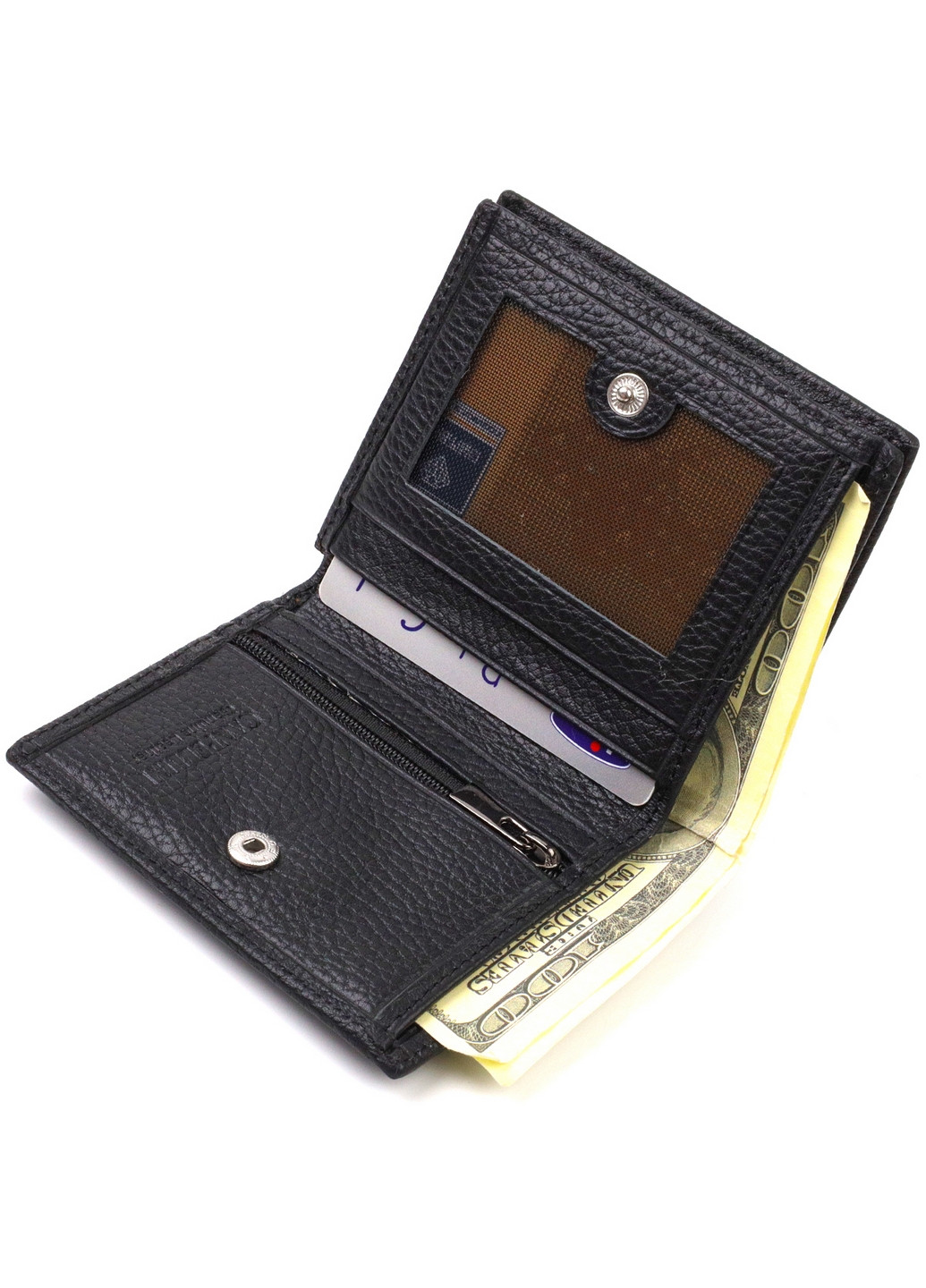 Кожаный кошелек мужской 9,5х10,2х1 см Canpellini (259961851)