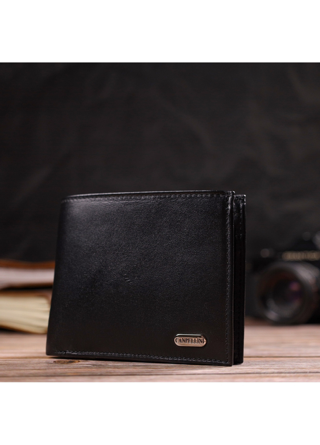 Шкіряний гаманець чоловічий 11,5х9,5х2 см Canpellini (259961860)