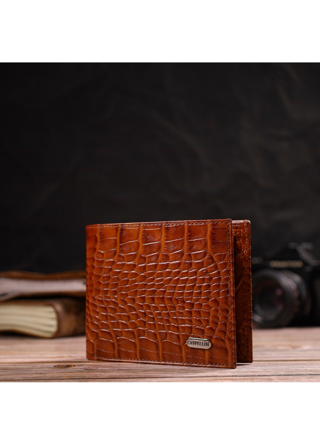 Шкіряний гаманець чоловічий 12х9, 6х2 см Canpellini (259961820)