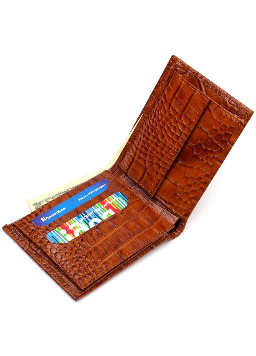 Шкіряний гаманець чоловічий 12х9, 6х2 см Canpellini (259961820)