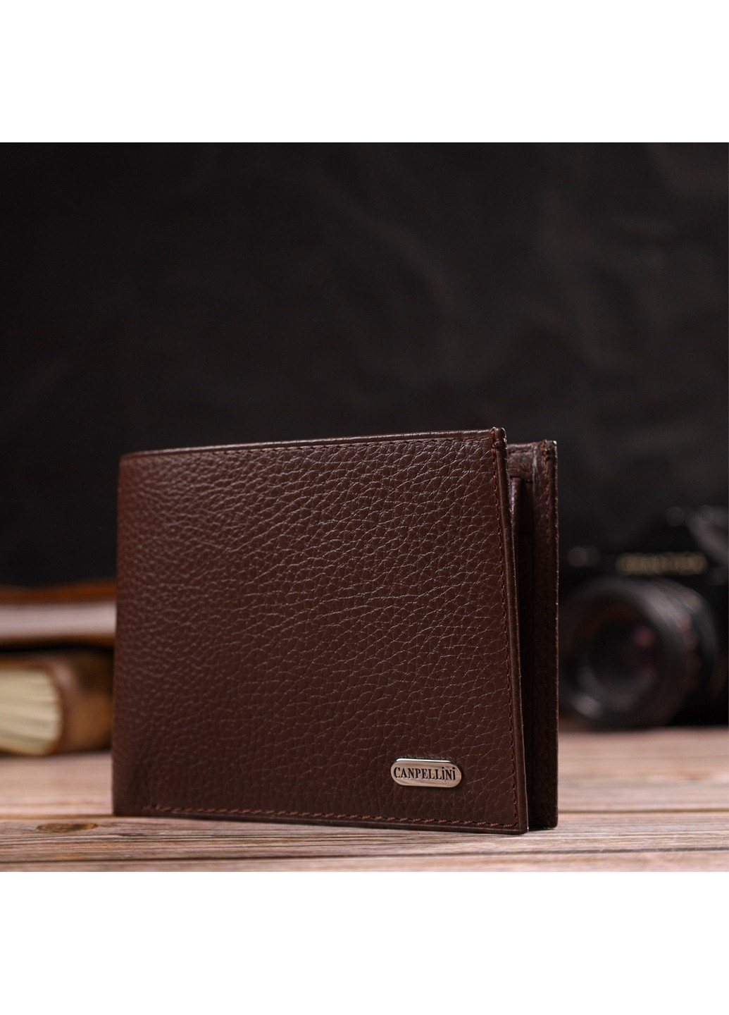 Кожаный кошелек мужской 11,5х9,5х2 см Canpellini (259961710)