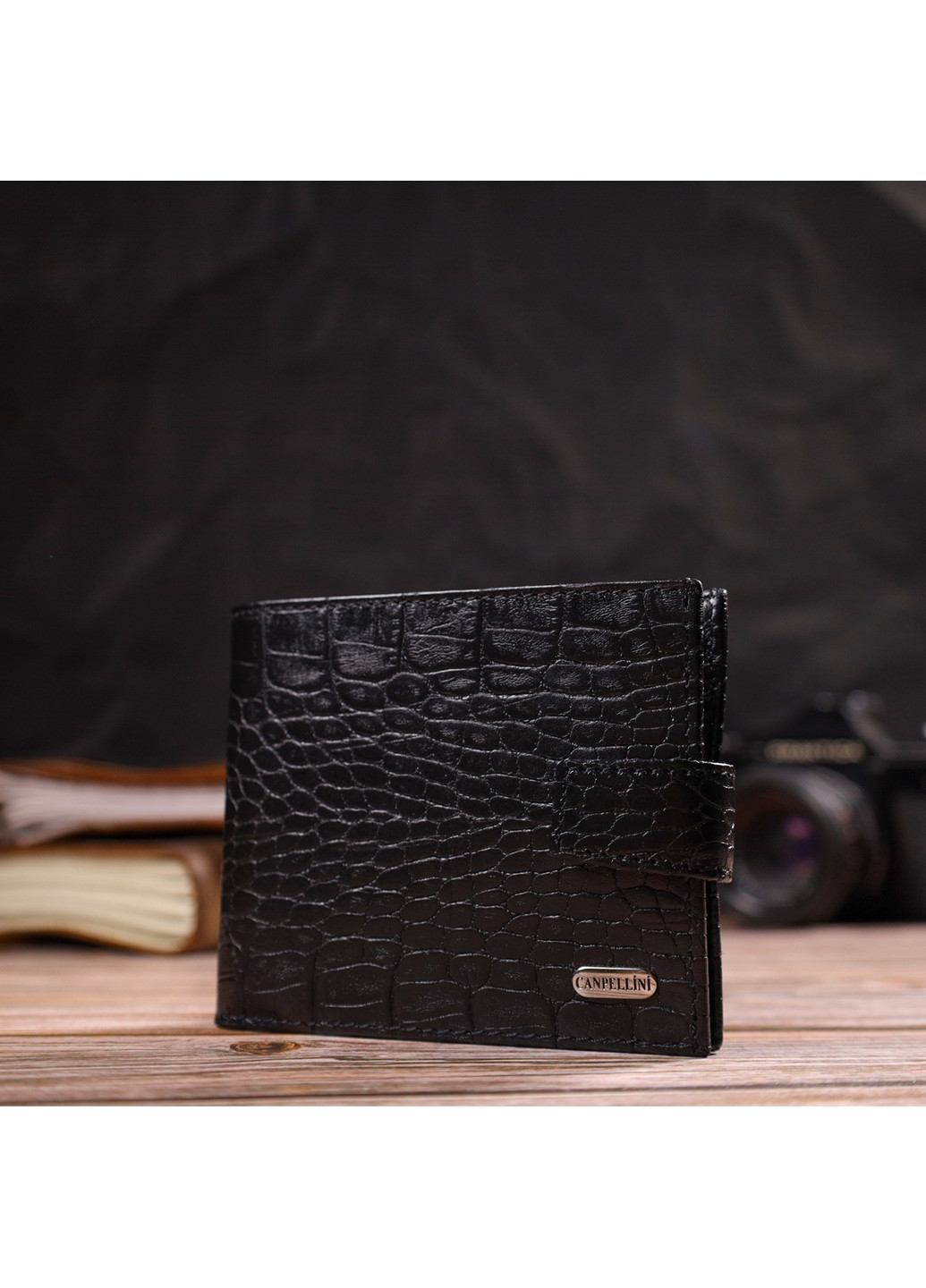 Шкіряний гаманець чоловічий 12,2 х9, 5х2 см Canpellini (259961912)