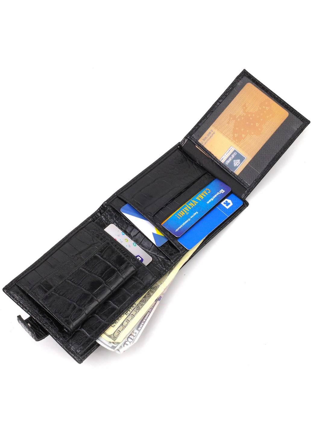 Шкіряний гаманець чоловічий 12,2 х9, 5х2 см Canpellini (259961912)
