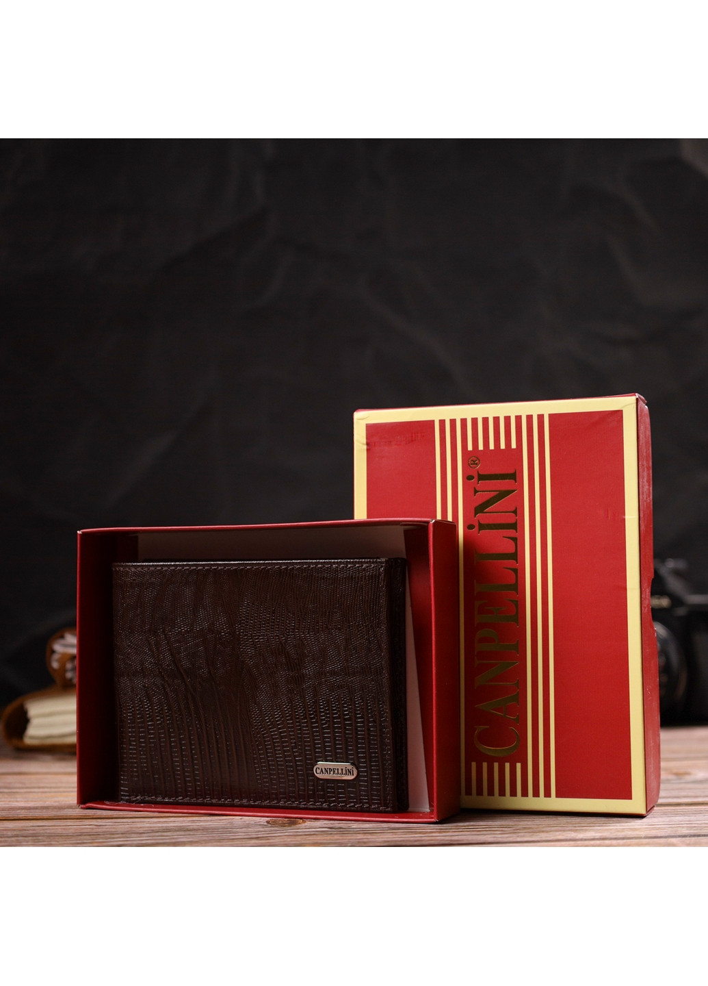 Кожаный кошелек мужской 12,5х9,5х2 см Canpellini (259961885)