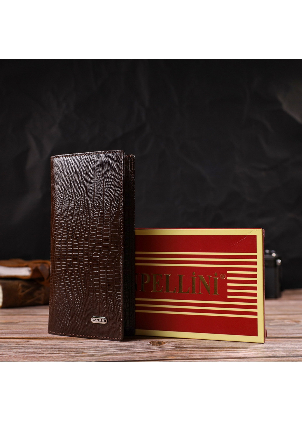 Кожаный кошелек мужской 9,2х18,8х1 см Canpellini (259961870)
