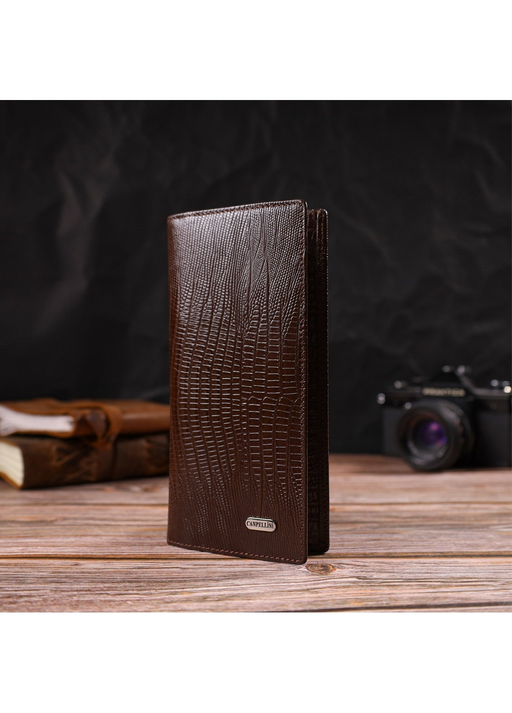 Кожаный кошелек мужской 9,2х18,8х1 см Canpellini (259961870)