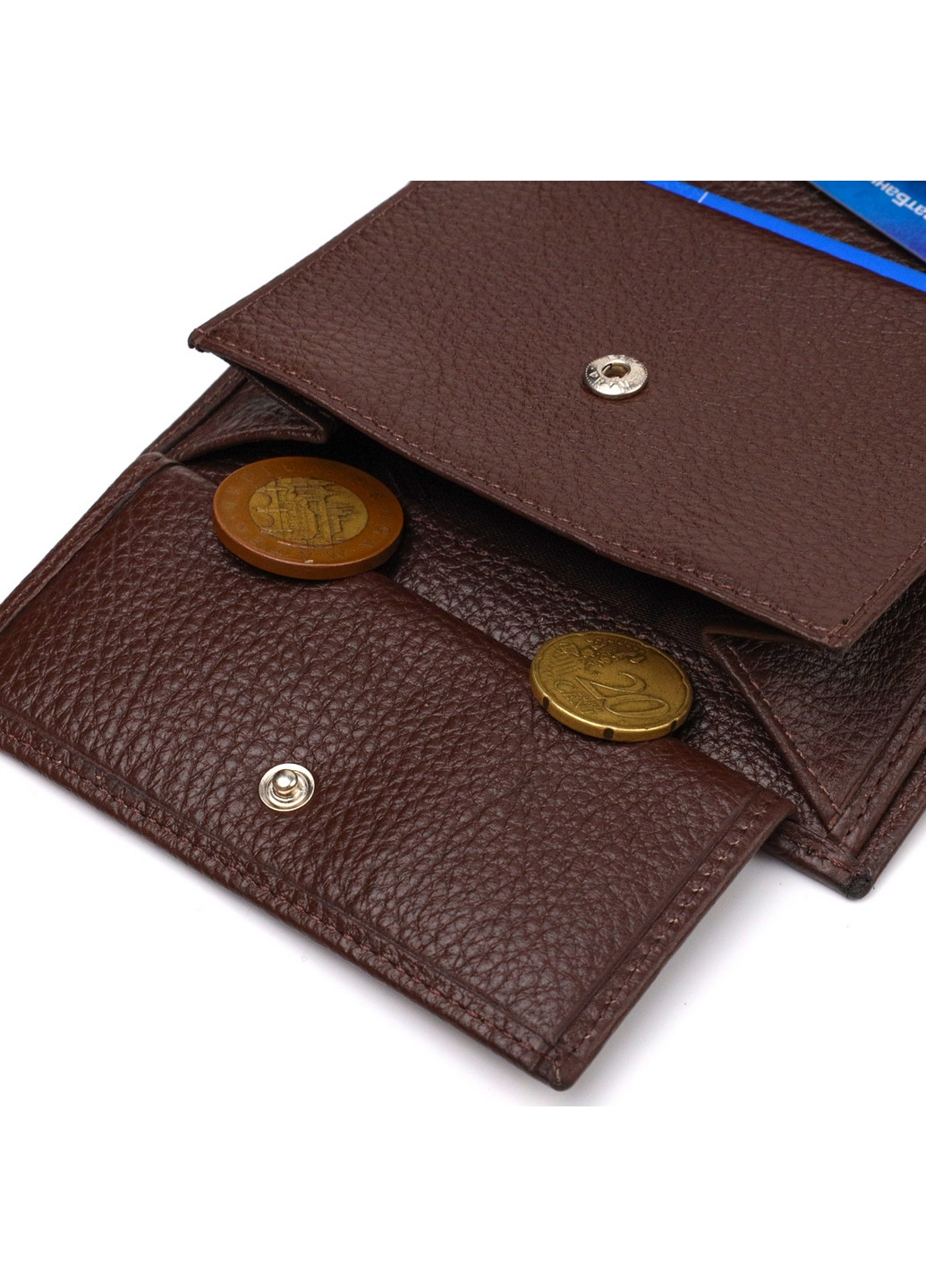 Шкіряний гаманець чоловічий 10х13х1 см Canpellini (259961696)