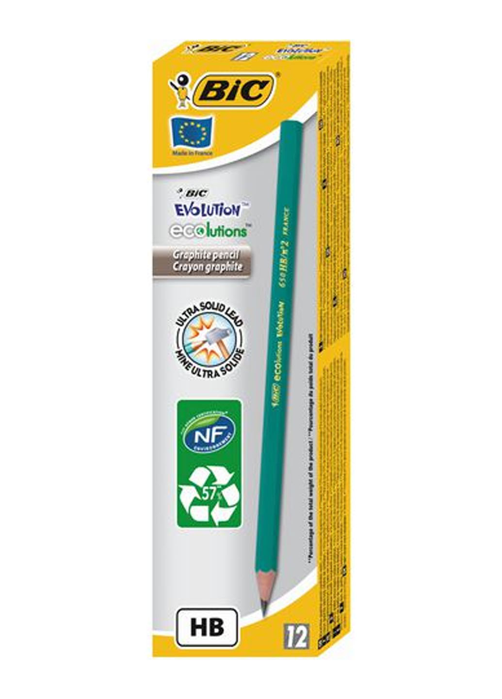 Набор карандашей Evolution HB зеленый (12 шт) Bic 3270220004608 (259967232)