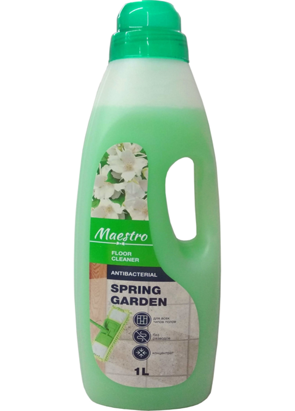 Средство для мытья полов Весенний сад антибактериальное 1 л Maestro 4820195506264 (259967214)