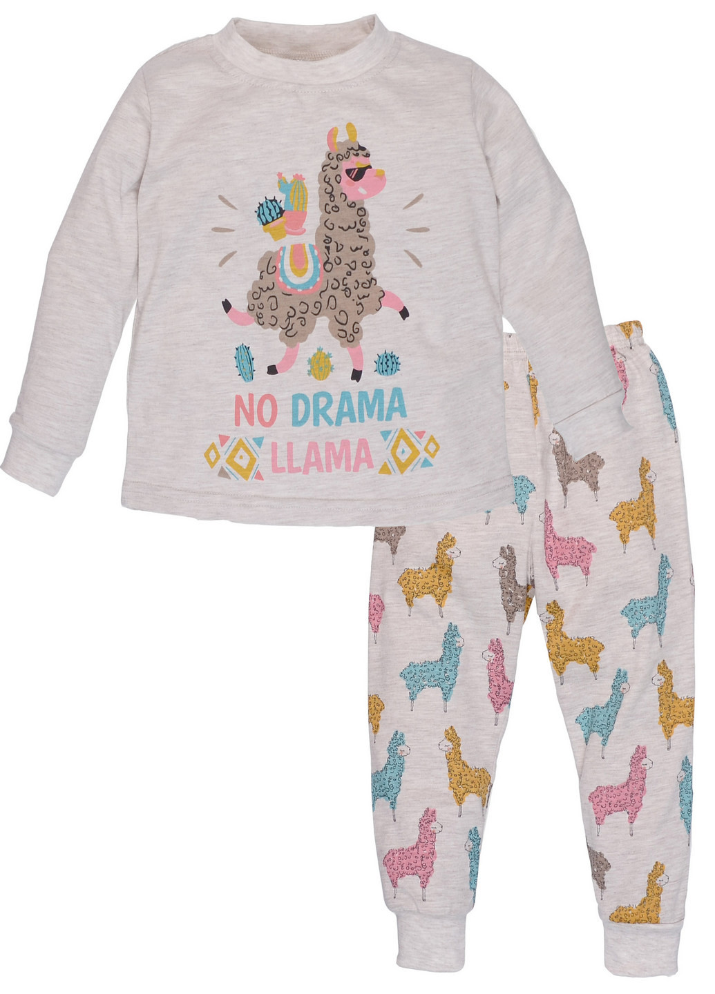Бежевая всесезон пижама для девочки Татошка