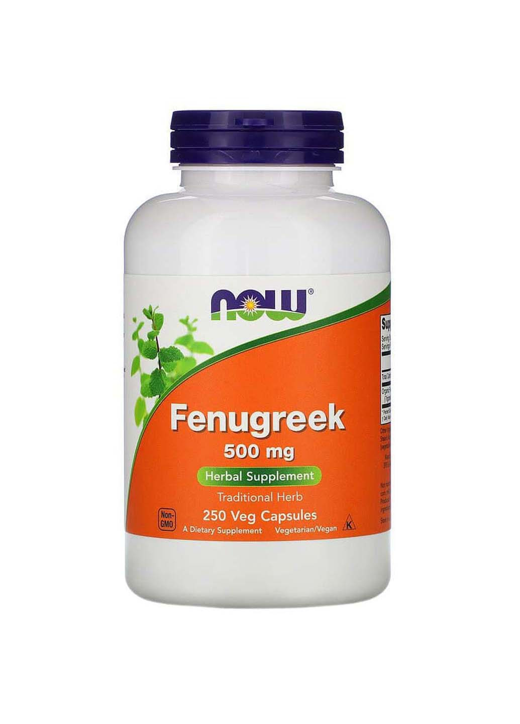 Пажитник Fenugreek 500 мг 250 капсул Now Foods (260008246)