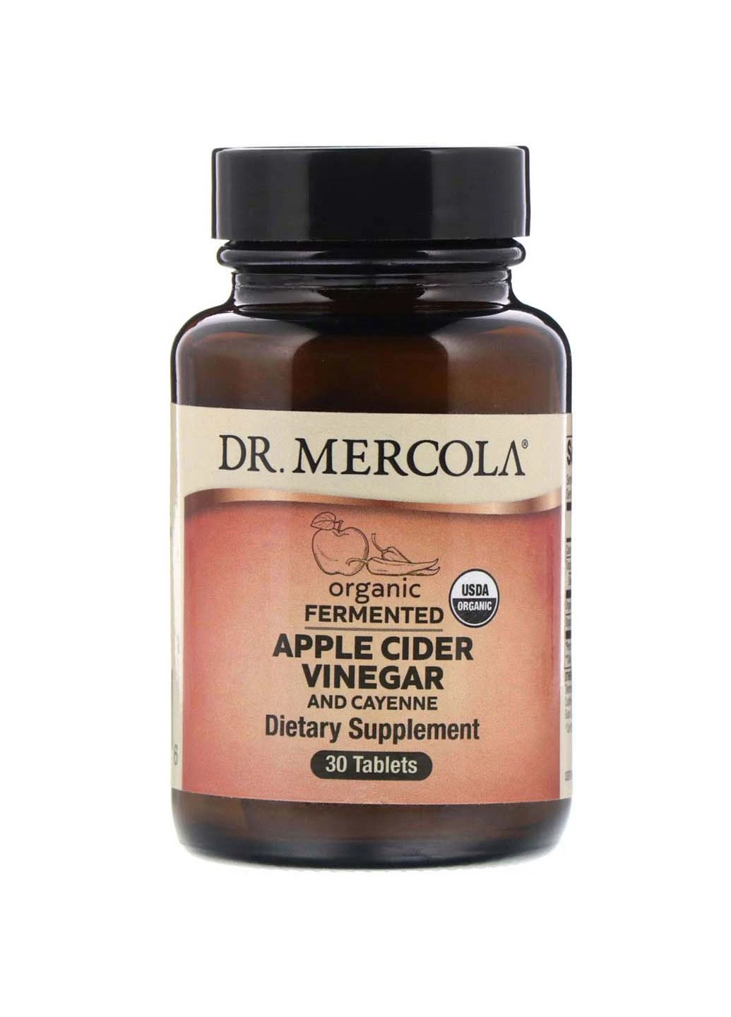 Яблочный уксус и кайенский перец 30 таблеток Dr. Mercola (260008282)