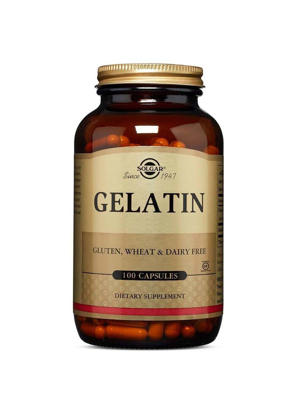 Желатин Gelatin 100 капсул Solgar (260008229)
