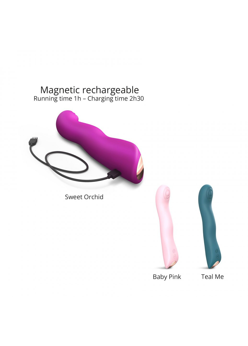 Вібратор SWAP - SWEET ORCHID з пульсівною перлиною для точки G, 3 мотора, гнеться Love To Love (259968521)