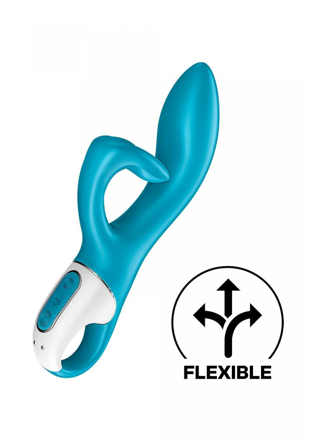 Вібратор кролик із потрійним відростком Embrace me Turquoise, 2 мотори, діаметр 3,6 см Satisfyer (259968660)