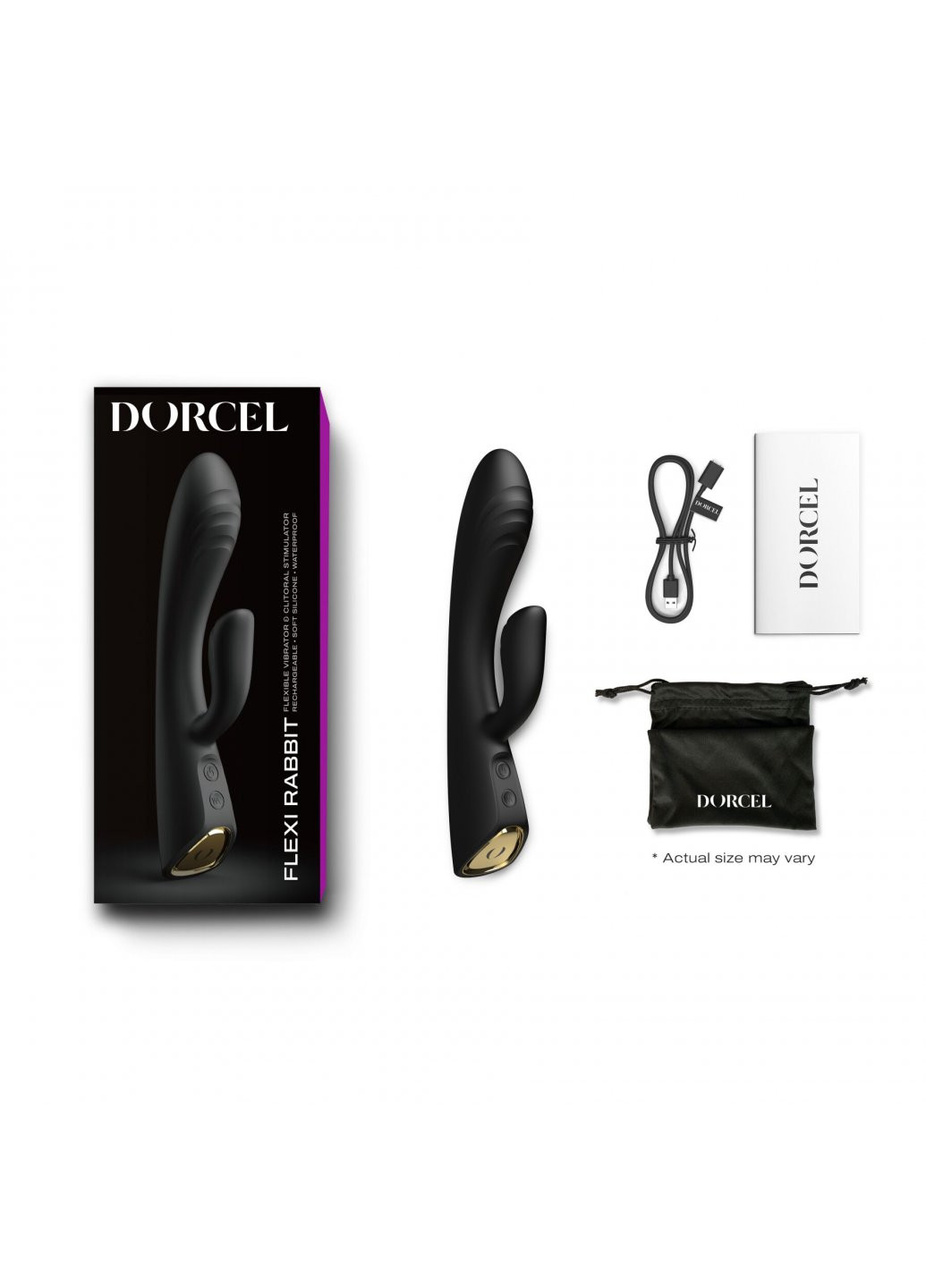 Вібратор-кролик FLEXI RABBIT BLACK Dorcel (259968561)