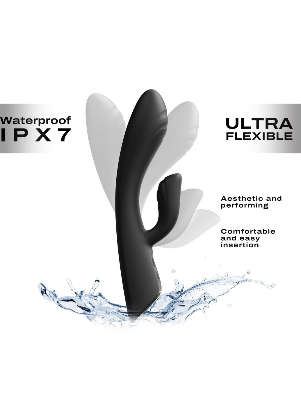 Вібратор-кролик FLEXI RABBIT BLACK Dorcel (259968561)