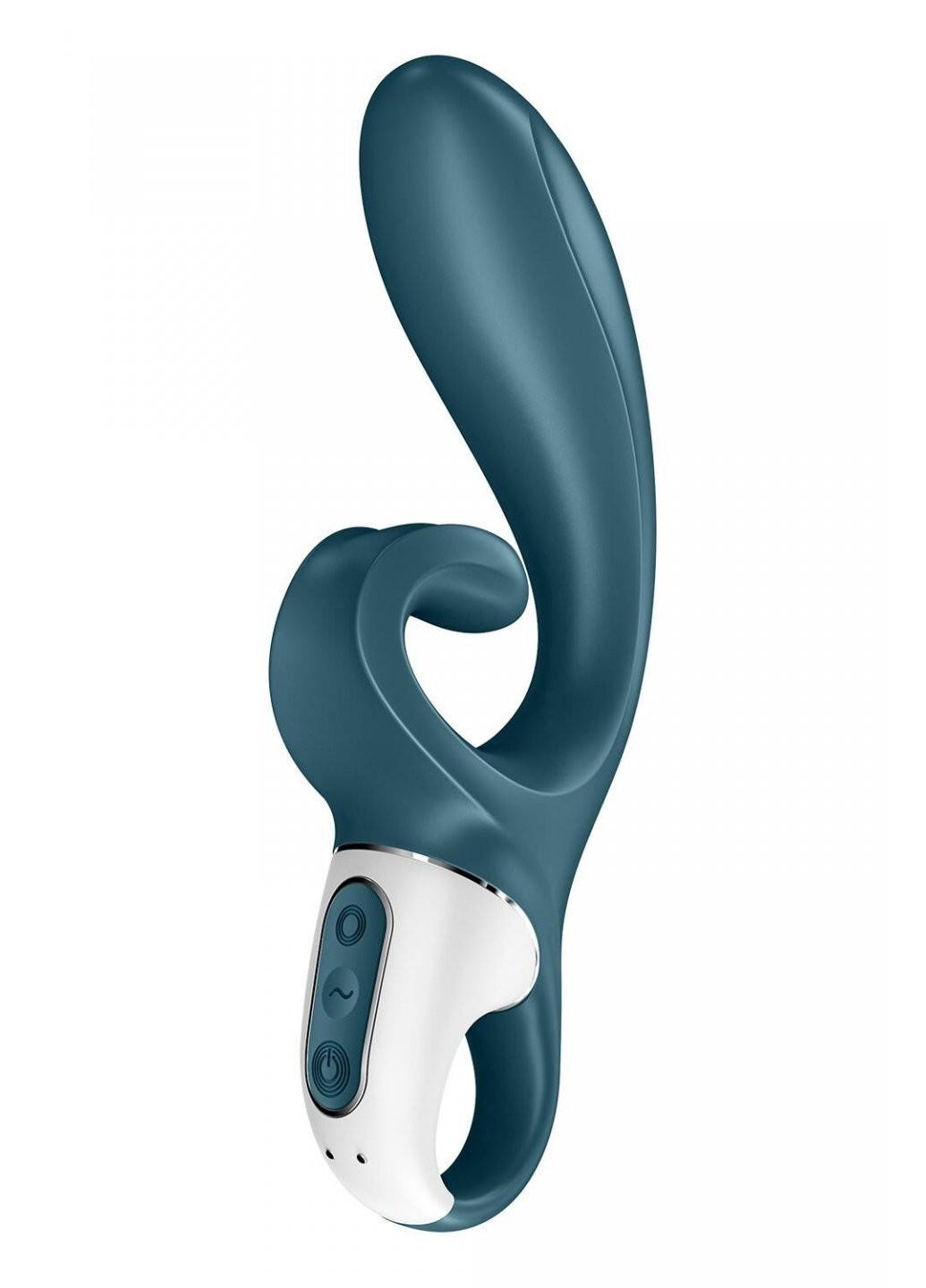 Смарт вибратор кролик Hug Me Bluegrey, 2 мотора, диаметр 4,2см, широкая клиторальная часть Satisfyer (259968689)