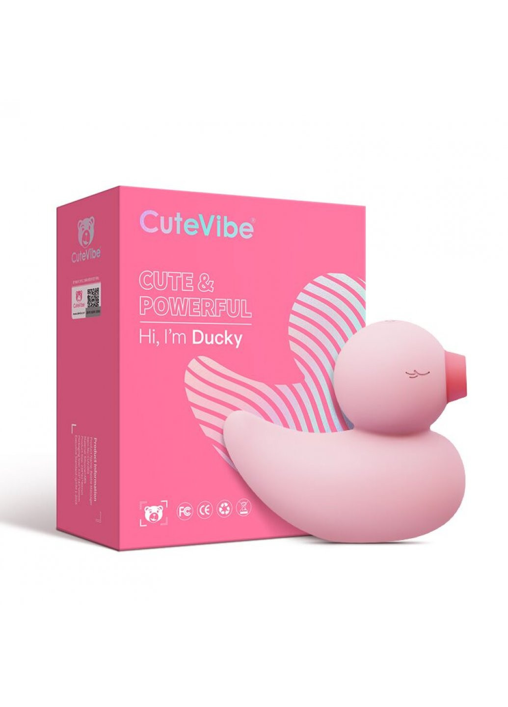 Вакуумний вібратор Ducky Pink CuteVibe (259968869)