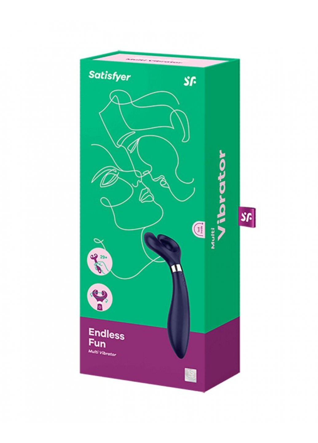 Вибратор для пар Endless Fun Blue, три мотора, многофункциональный Satisfyer (259968698)