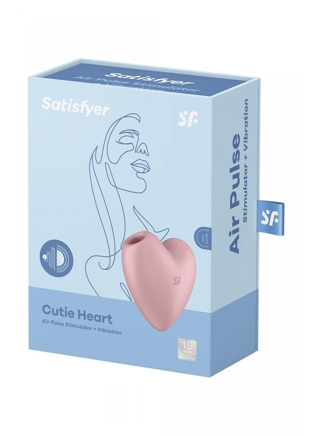 Вакуумний стимулятор-серце з вібрацією Cutie Heart Light Red Satisfyer (259968600)