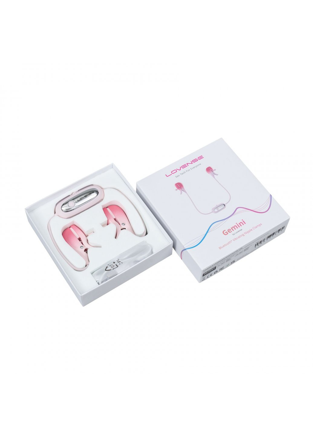 Смарт-вібратор для грудей Gemini, регулювання стискання соска, можна носити Lovense (259968744)