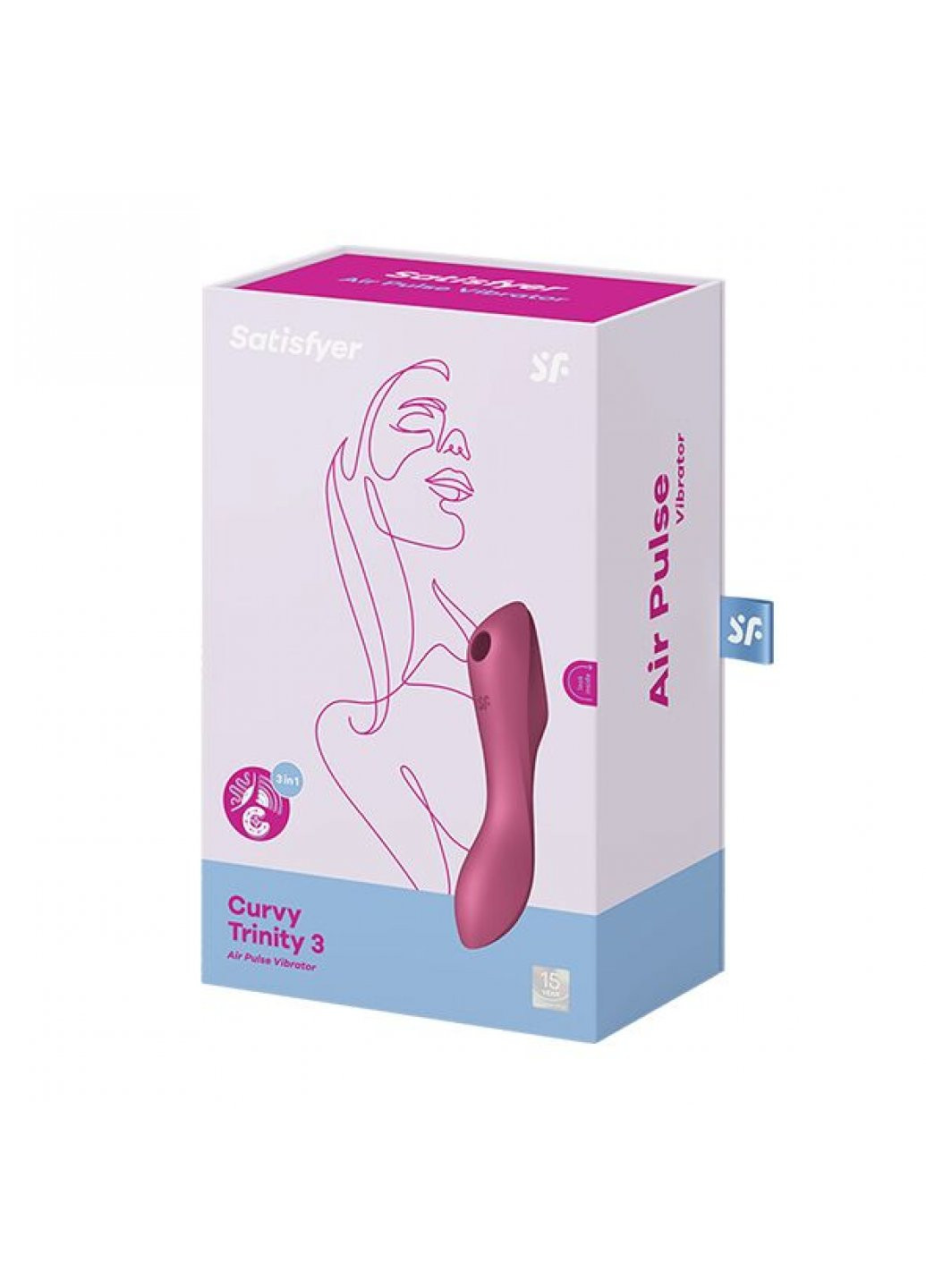 Вакуумний вібратор Curvy Trinity 3 Red Satisfyer (259968577)