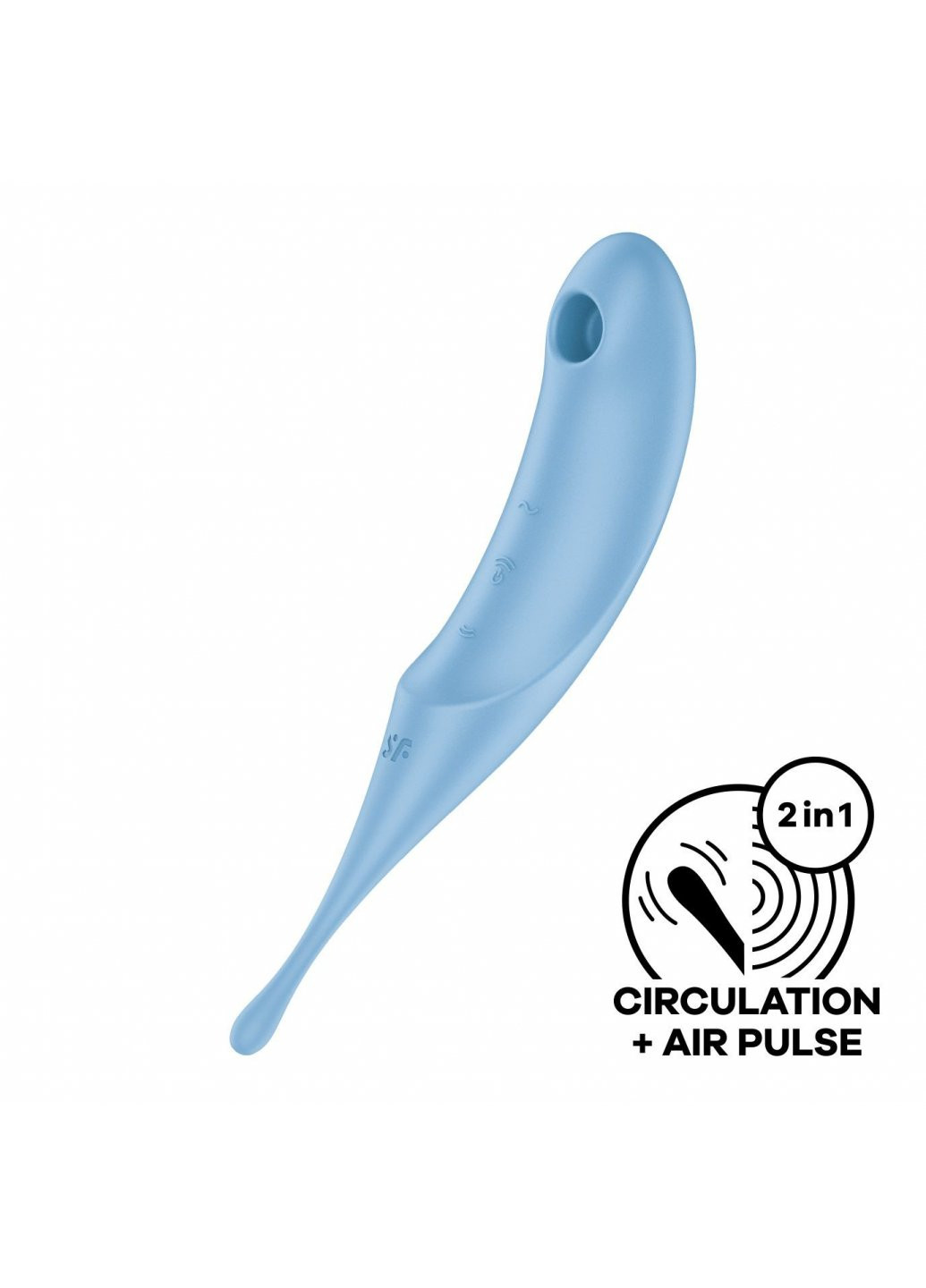 Вибратор для клитора с вакуумной стимуляцией Twirling Pro Blue Satisfyer (259968650)