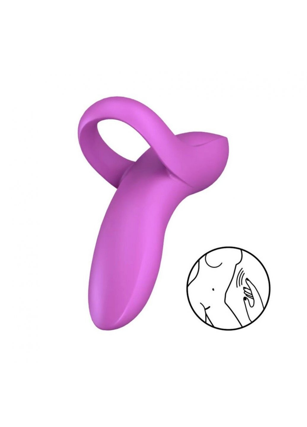 Вибратор на палец Bold Lover Dark Pink, гибкий Satisfyer (259968683)