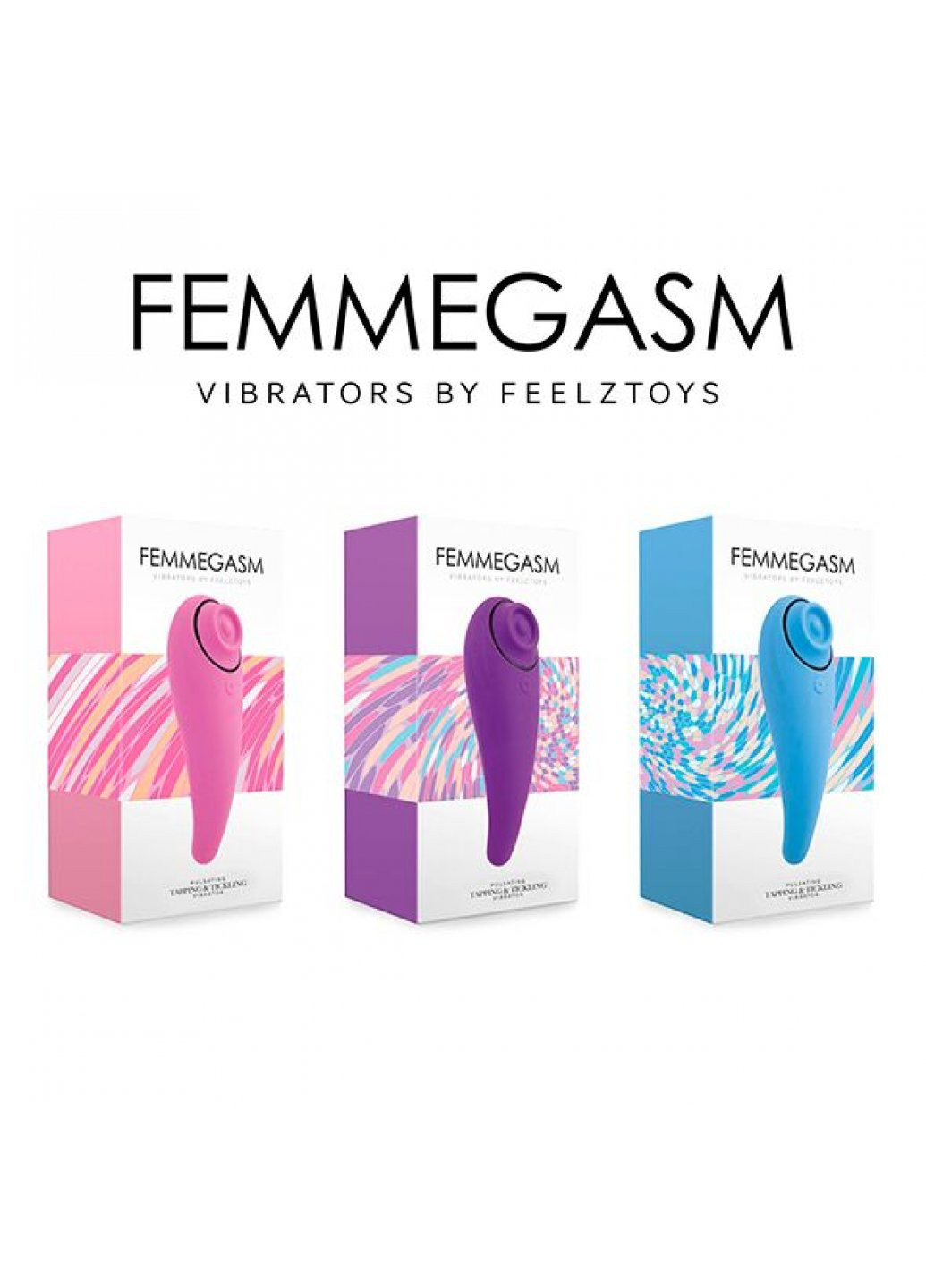 Пульсатор для клітора плюс вібратор - FemmeGasm Tapping & Tickling Vibrator Pink FeelzToys (259968735)
