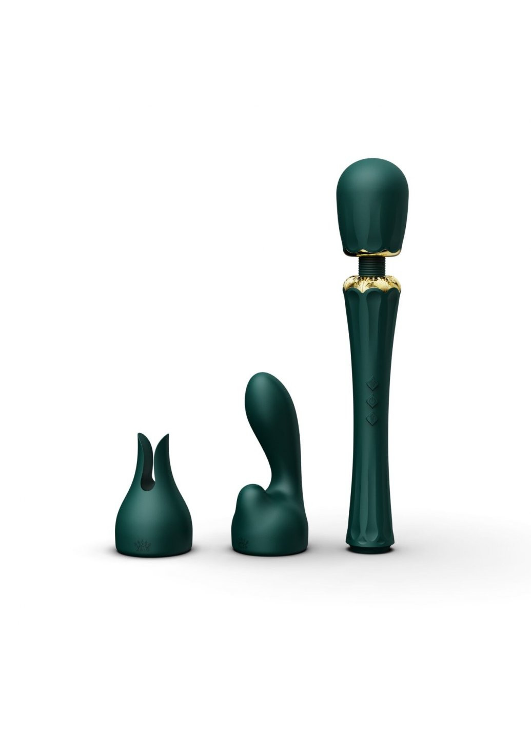 Вибромассажер с насадками — Kyro Wand Turquoise Green Zalo (259968844)