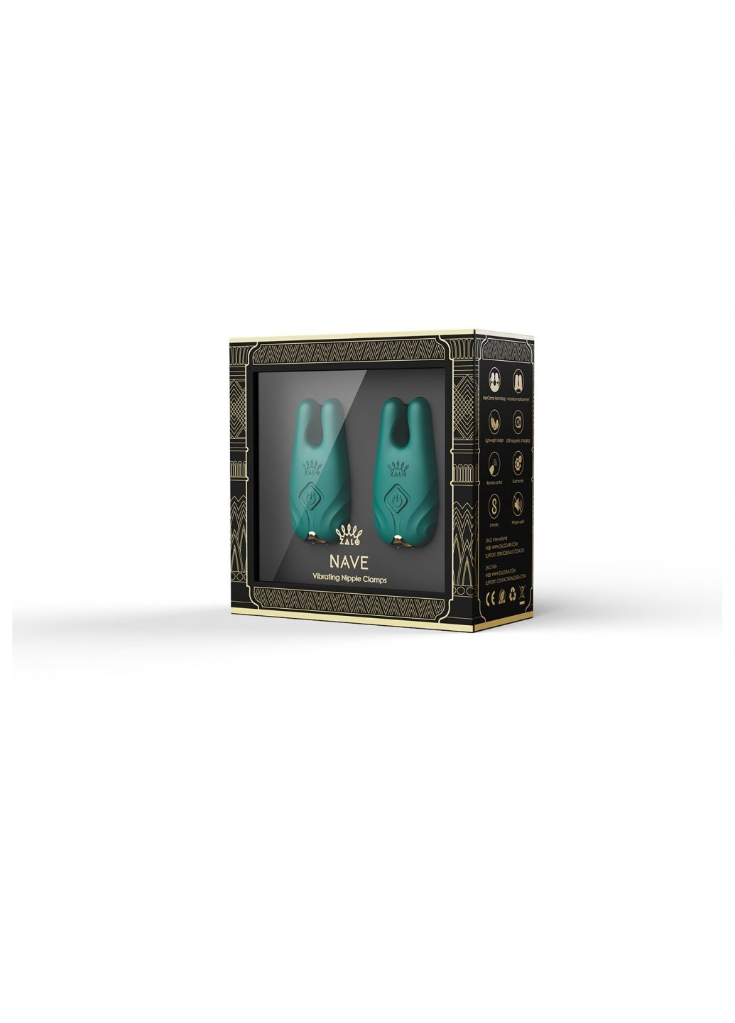 Смартвибратор для груди - Nave Turquoise Green, пульт ДУ, работа через приложение Zalo (259968835)