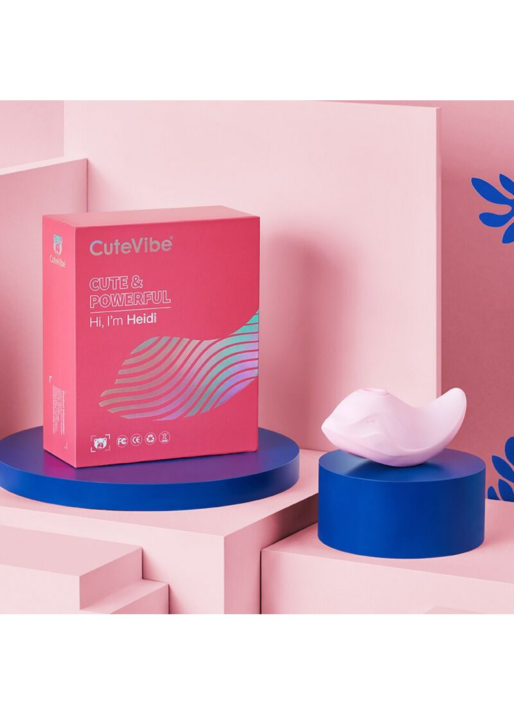 Вібратор та кліторальний стимулятор Heidi Pink CuteVibe (259968873)