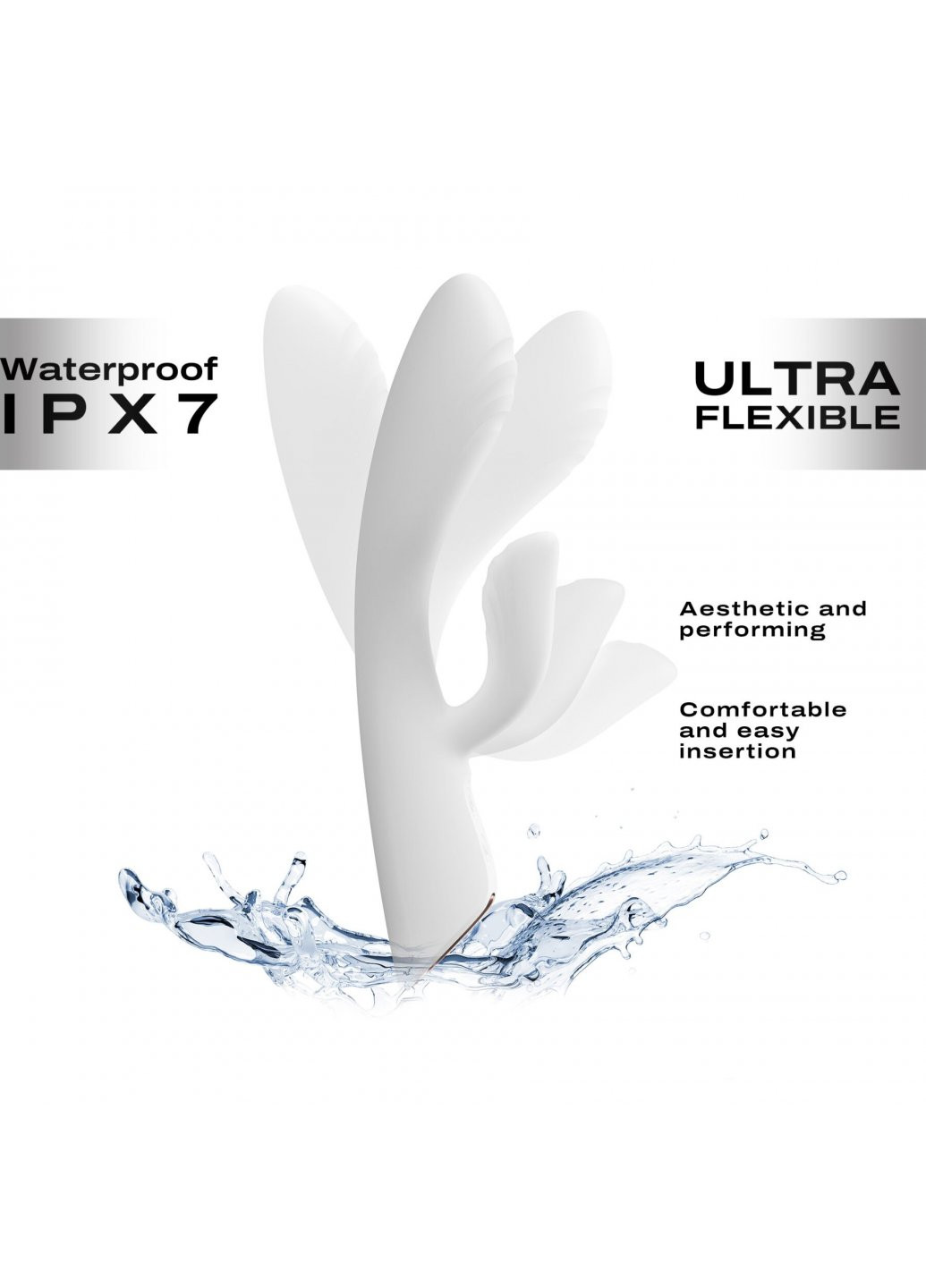 Вибратор-кролик FLEXI RABBIT WHITE Dorcel (259968533)