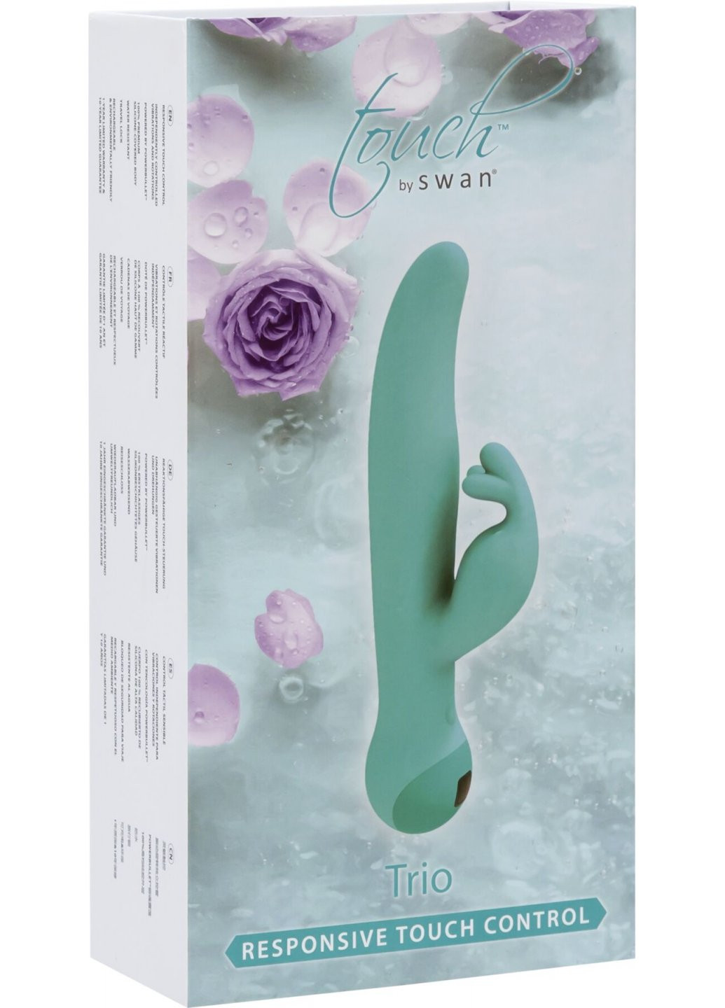 Вибратор-кролик с сенсорным управлением и ротацией Touch by - Trio Teal Swan (259968522)