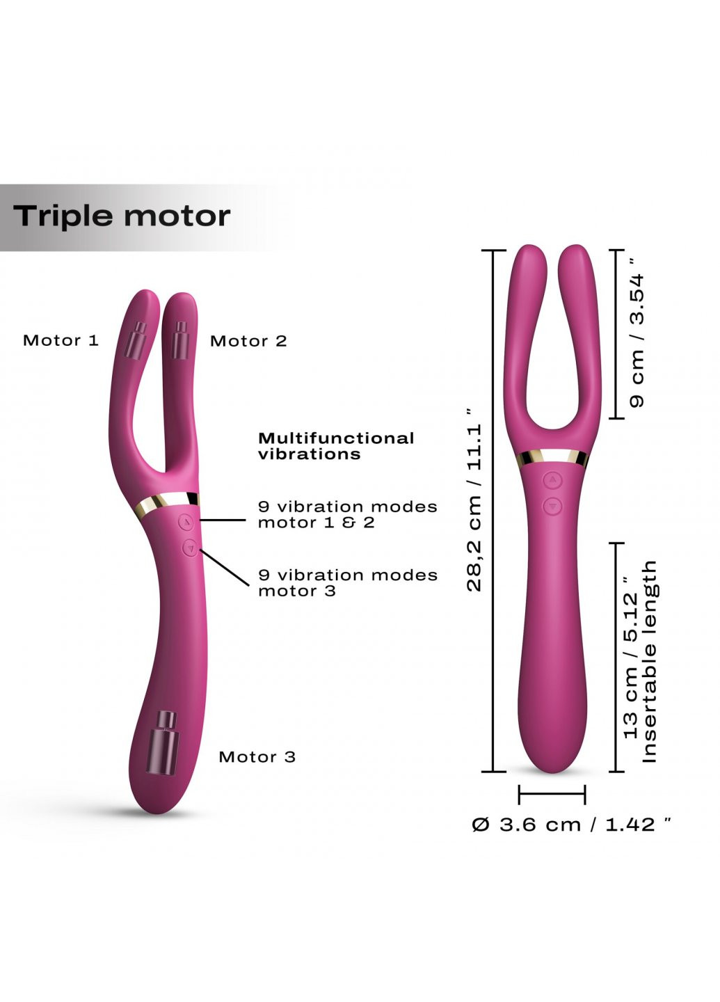 Вібратор-стимулятор INFINITE JOY PLUM, багатофункціональний, унісекс Dorcel (259968558)