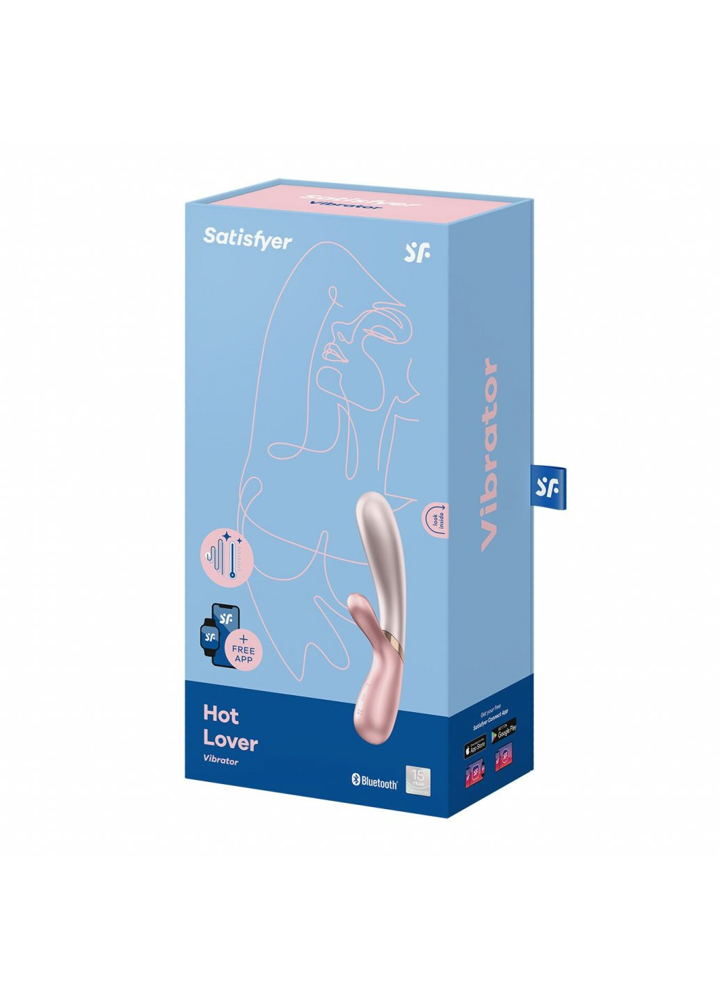 Смарт вибратор-кролик с подогревом Hot Lover Pink Satisfyer (259968640)