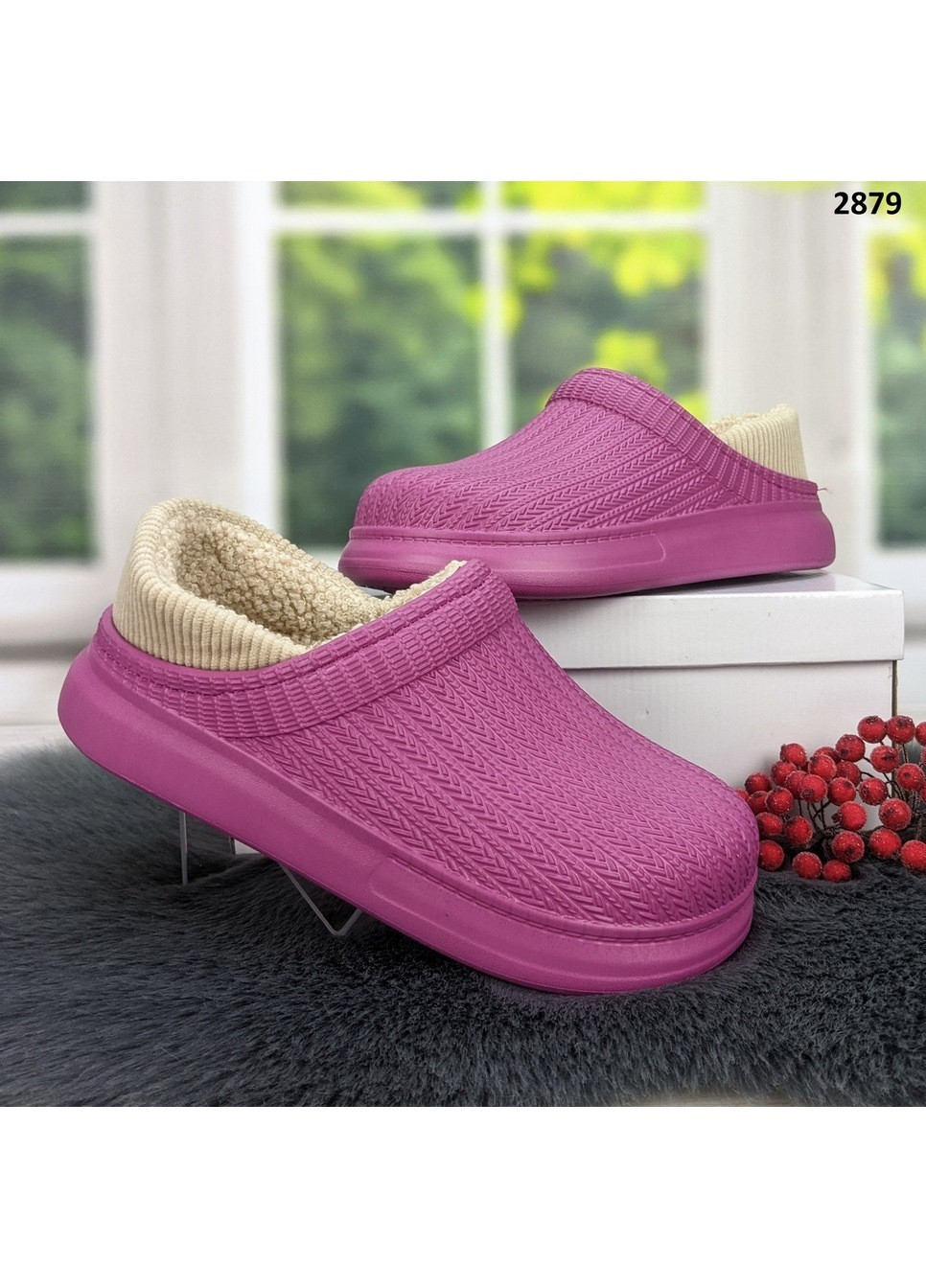 Галоши без задника сабо на меху женские Dago (260025611)