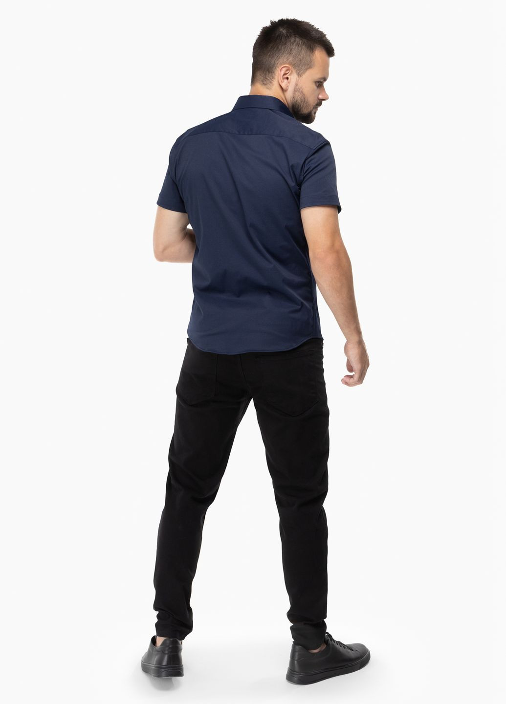 Темно-синяя повседневный рубашка Redpolo