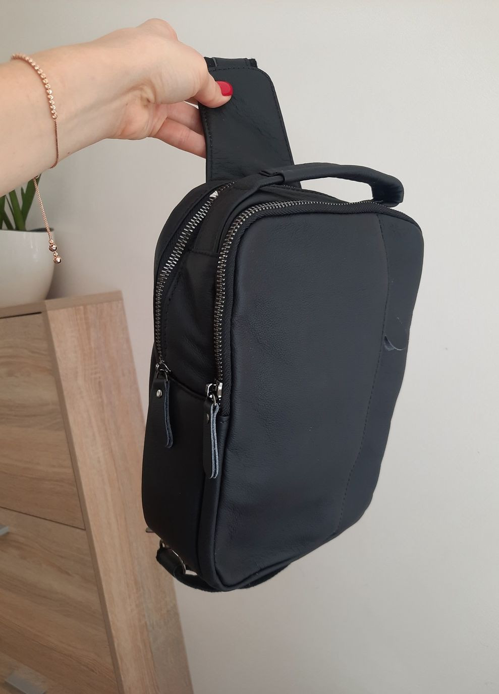 Сумка-слинг кожаная Vishnya (260006169)